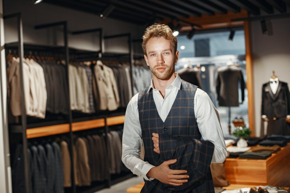 guy in boutique store